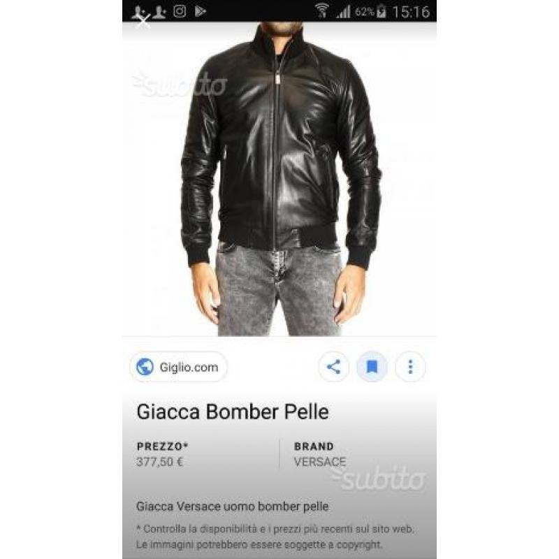Giacca Versace in pelle